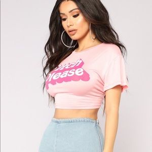 Fashion Nova Don't Call Me Baby Crop Top 💖